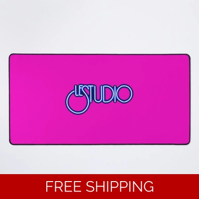 Le Studio Desk Mat White & Blue Logo